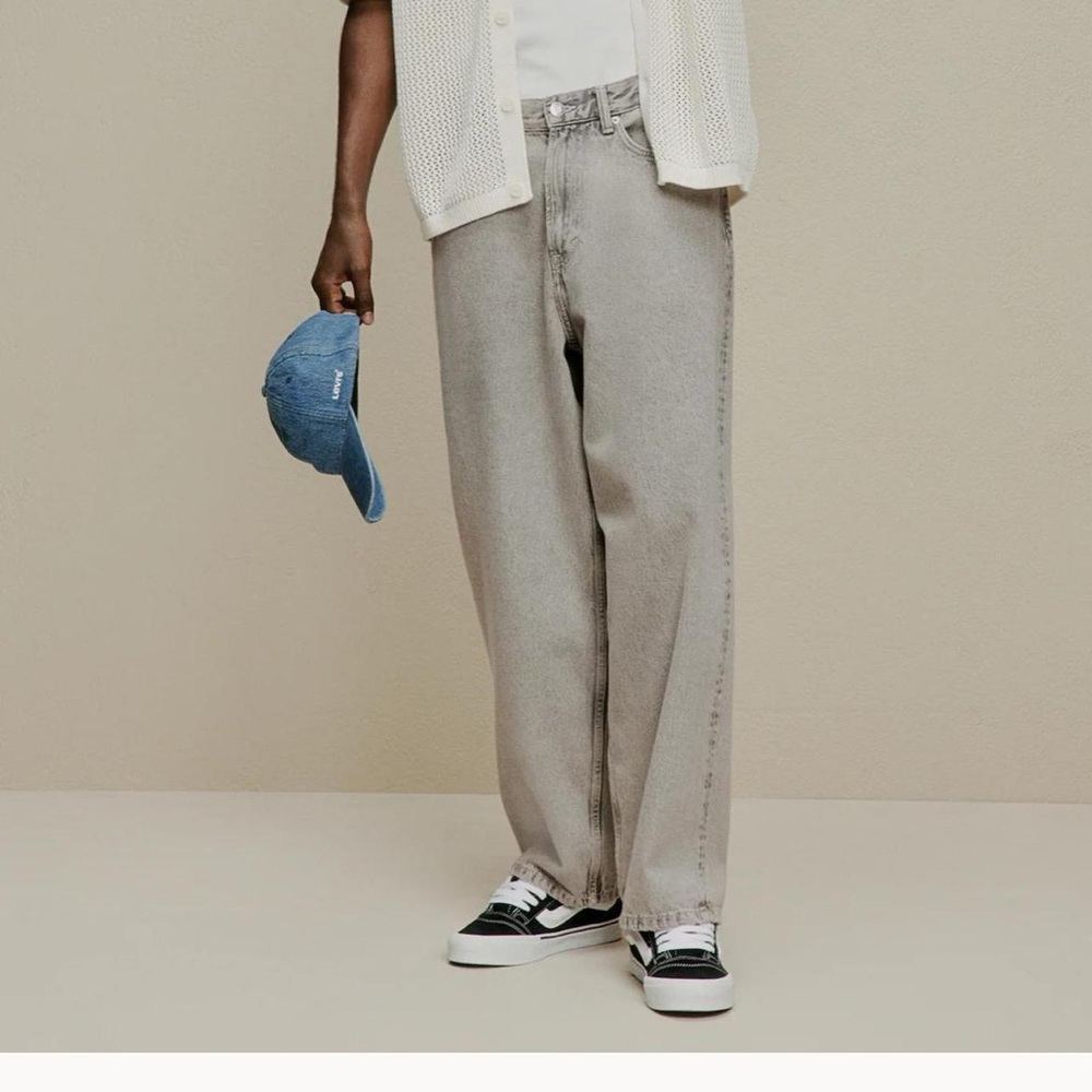BRAND NEW H&M baggy jeans in denim beige